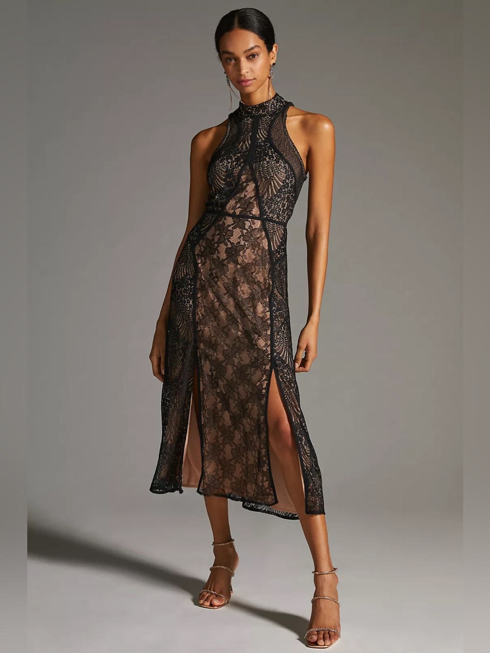 By Anthropologie Lace Midi Dress